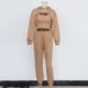 thumbnail image 4 of Chaleco Sudaderas con capucha y chaleco y pantalón con cordón para mujer Ropa deportiva con capucha de ocio de color sólido Ygjytge Caqui M para Mujer, 4 of 9