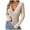 Beige, variant on Sweaters for Women Wrap Deep V Neck Long Low Cut Sleeve Slim Fitted Knitted Going out Tops for Night Club Party