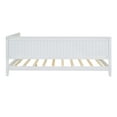 thumbnail image 6 of Solid Wood Daybed Frame, Full Size Sofa Bed with Two-Side Rails, Multi-functional Day Bed Frame for Bedroom Living Room, No Box Spring Needed, White, 6 of 7