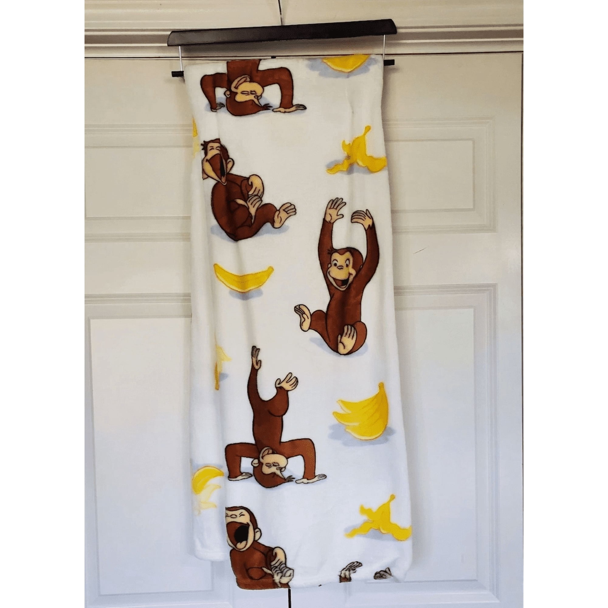 George Monkey Fleece Throw Blanket - Ultra-Soft Aesthetic Plush Blanket for Sofa, Bed, Super Cosy & Skin-Friendly Decorative Bedding