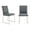 Gray and Steel, variant on Armen Living Trevor Contemporary Dining Chair in Matte Black Finish and Grey Faux Leather - Set of 2