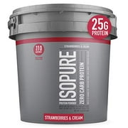 Isopure Zero Carb, Vitamin C and Zinc for Immune Support, 25g Protein, Keto Friendly Protein Powder, 100% Whey Protein Isolate, Flavor: Strawberries & Cream, 7.5 Pounds (Packaging May Vary)