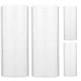 thumbnail image 1 of 4 piezas de cubiertas cilíndricas de vidrio transparente para velas artesanales, 1 of 8