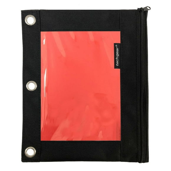 Tech Gear Clear Binder Pouch, Easy view window