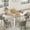 Retro, variant on 71" Modern Dining Table for 4–6, Large Rectangular Kitchen Table with Rounded Corners, Sturdy Metal Legs & Engineered Wood Top, Multi-Purpose Table for Dining, Home Office, Marble White