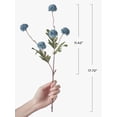 thumbnail image 2 of Silk Flowers Pompon Mum Artificial Flowers, 5pcs Fake Mini Chrysanthemums with Stems Bulk Faux Kiku Flower for Decoration Memorial DIY Wedding Bouquets Centerpieces Bridal Shower, Dusty Blue, 2 of 7