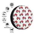 thumbnail image 4 of Wukai Red Wheeled Tractors Print Spare Tire Cover for RV Trailer,Waterproof PVC Faux Leather Wheel Cover Fit for Truck,Trailer,RV,SUV,Camper and Most Vehicle-15 inch, 4 of 6