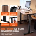 thumbnail image 2 of KFFKFF Electric Desk Frame, Flexibly Adjusts from 27.6-46.1 in Height & 35.4-53.2 in Length, Motorized Standing Desk Legs for Custom Home & Office Workspaces (Frame in Black), 2 of 9