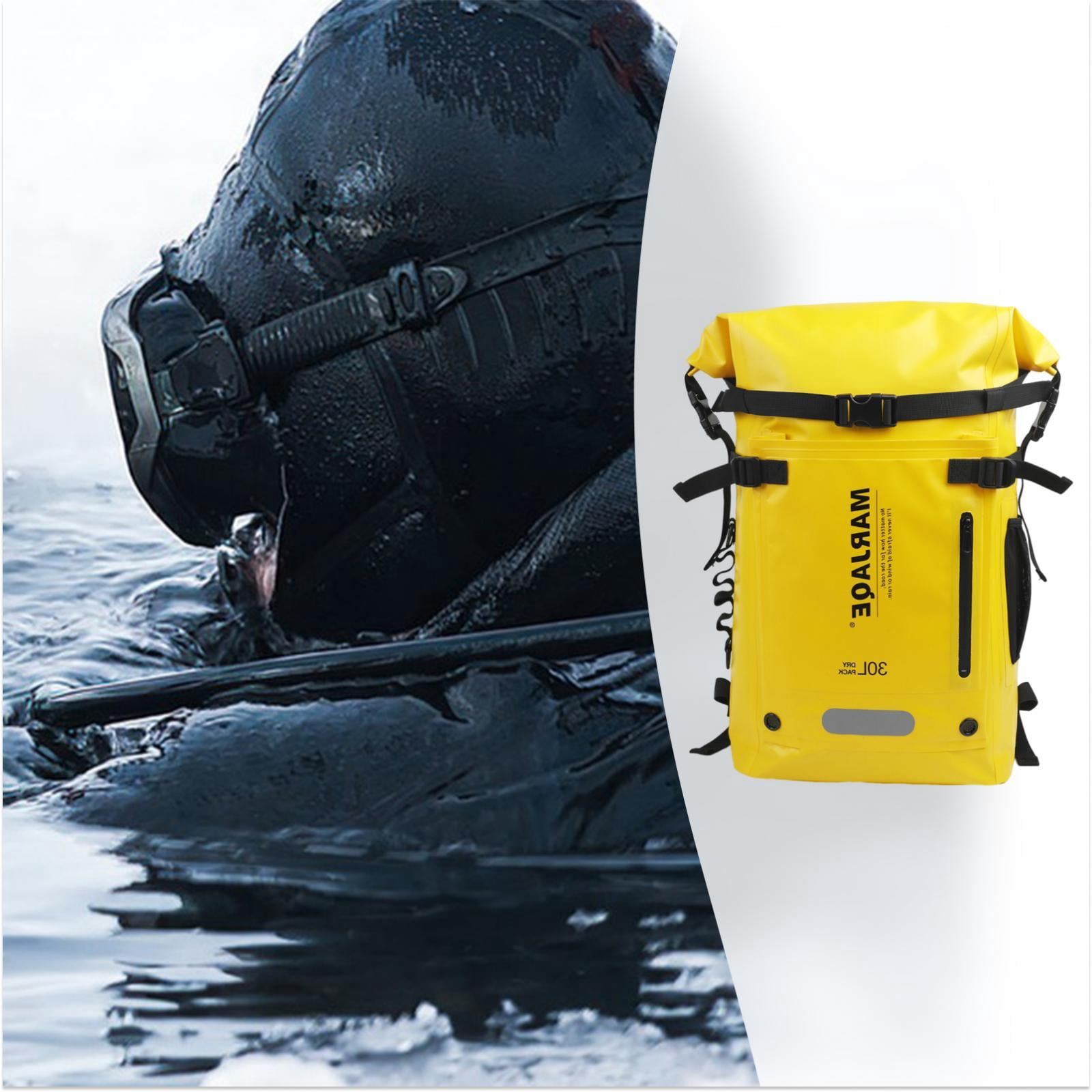 harayaa 30 Liters Swimming Backpack Dry Bag for Snorkeling Rafting Multi Compartment Yellow