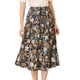 thumbnail image 1 of Falda Estampado de Girasol Allegra K Gasa para Mujer Amarillo Negro XS, 1 of 6