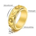thumbnail image 3 of Moon Star Sun Spinner Fidget Ring para la ansiedad declaración anillo joyería Size6-11, 3 of 5
