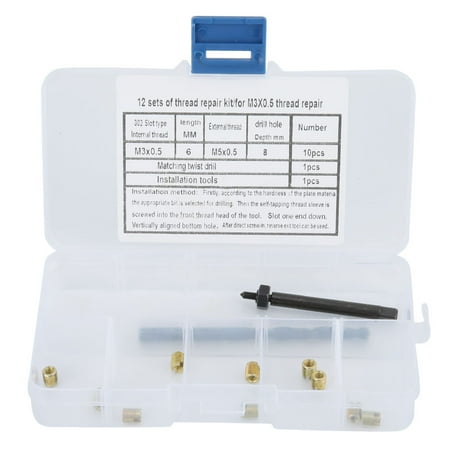 Thread Repair Thread Repair Kit Thread Insert 12PCS M3 X 0.5 Thread ...