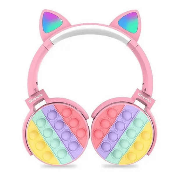 Audufonos Orejas Gato Bluetooth Rosas Malubero Malu2289