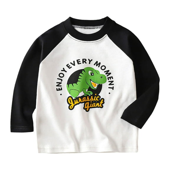 HCPDER Toddler T Shirts 6 Year Old Boy Clothes Boys Long Sleeve Crewneck Tee T-Shirt 2-3 Years