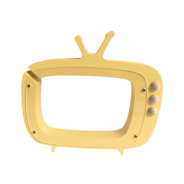 Alcancía de televisión, regalo de recuerdo, figura de televisión, estatua, alcancía, dinero Amarillo