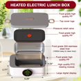 thumbnail image 3 of Electric lunch box food heater, portable food heater, hot lunch heater to heat adult lunch box,, 33.81oz large capacity fast self-heating, suitable for office, car, travel, party, camping, 3 of 5