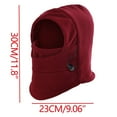 thumbnail image 2 of Xfvqtps Mens and Womens 3 in 1 Beanie Face Neck Warmer Set Fleece Lining Solid Color Adjustable Drawstring Windproof Coldproof Thickened Warm Winter One Piece Hat Neck Scarf Mask Set Wine, 2 of 2