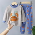 thumbnail image 2 of Quealent Boys Pajamas 100% Cotton Pjs Toddler 2 Piece Sleepwear Kids Winter Clothes Set 3t-10t (Grey, 3-4 Years), 2 of 5