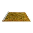 thumbnail image 2 of Ahgly Company Machine Washable Indoor Round Persian Yellow Traditional Area Rugs, 3' Round, 2 of 4