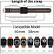 thumbnail image 2 of Durable Canvas Watch Bands Compatible with Apple Watch 41mm 40mm 38mm, Premium Nylon Wrist Watch Strap For iWatch Sery 7 6 5 4 3 2 1 Bands For Mens/W, 2 of 3