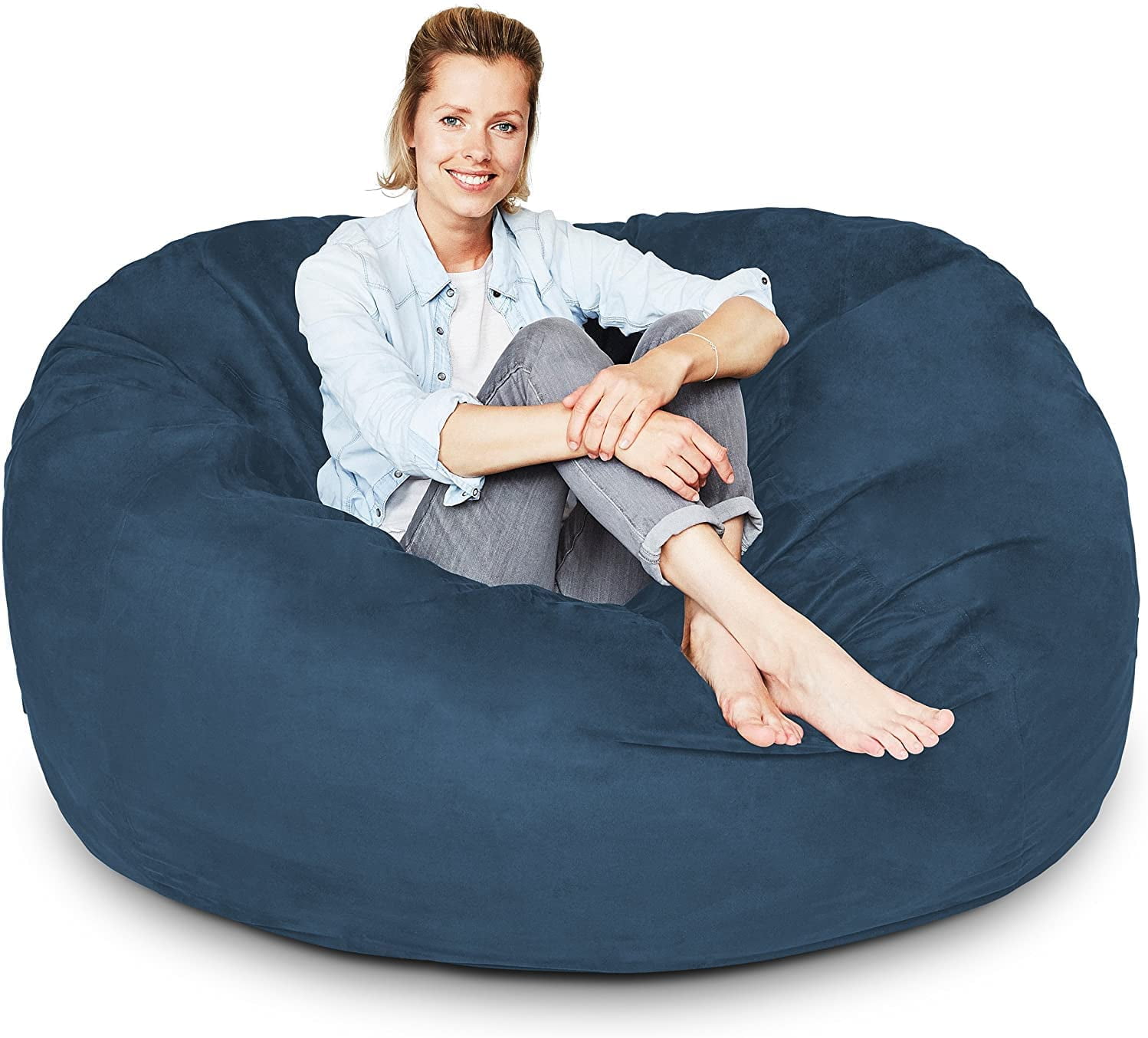 Lumaland outer cover for Bean Bags, 5Foot Navy Blue, Cover and Inlay