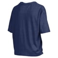 thumbnail image 3 of Women's Pressbox Navy Ole Miss Rebels Nelson Arch Over Logo Waist Length Oversized Slub T-Shirt, 3 of 3