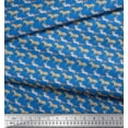 thumbnail image 3 of Soimoi Blue Cotton Duck Fabric Running Horse Animal Printed Fabric 1 Yard 42 Inch Wide, 3 of 3