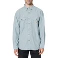 thumbnail image 2 of Carhartt Men's Big & Tall Loose Fit Midweight Chambray Long-Sleeve Shirt, Dark Blue, X-Large/Tall, 2 of 2