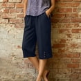 thumbnail image 5 of Luvrsol Capris for Women Wide Leg Capri Pants Buttery Soft Stretch Casual Lounge Cropped Trousers S-2XL, 5 of 9