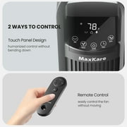 MaxKare 40 Tower Fan, 75° Oscillating Quiet Cooling Bladeless Fan with 12H Timers, 3-Speed & 3-Mode, Black