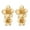 Golden, variant on HUANLEDASH 1 Pair Stud Earrings Flower Shape Petal Stainless Alloy Solid Color Smooth Anti-allergy Ear Decoration Jewelry Party Prom Ear Studs
