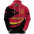 thumbnail image 4 of Sudadera con capucha y cremallera informal con estampado 3D del mapa de Angola y el país de África para hombre y mujer, 4 of 5