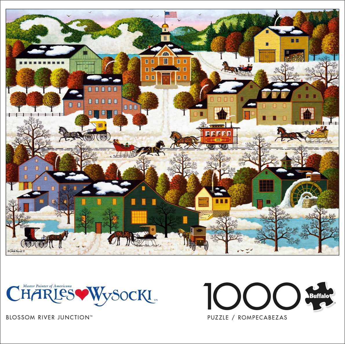 Buffalo Games 1000-Piece Charles Wysocki Interlocking Jigsaw Puzzle Assortment for Adults Ages 14+, Styles May Vary