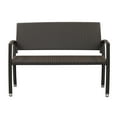 thumbnail image 5 of Balkene Home Miles Patio Wicker Steel Frame Bench Attractive Woven Design Easy Assembly Lightweight Patio Garden Setting - Mocha, 5 of 11