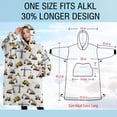 thumbnail image 4 of Oversized Wearable Blanket Hoodie,Cartoon Construction Vehicles Cranes White Pattern Sherpa Blanket Hoodie with Super Pockets,Super Warm Fuzzy Pullover for Women & Men, 4 of 6