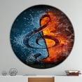 thumbnail image 2 of Designart 'Treble Clef ' Modern wall clock, 2 of 6