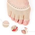 thumbnail image 2 of Women Toe Toppers Soft No Show Solid Color Half Socks Forefoot Cushion Socks, 2 of 10
