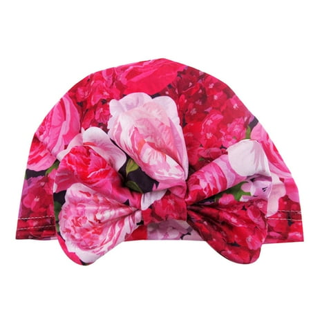 

Relanfenk Baby Hats Boy Girl Sun Floral Bowknot Cap Toddler Turban Photo Props Hat
