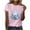 Pink, variant on Hfnxid Easter Shirts for Women Funny Bunny Rabbit Graphic T Shirt Lightweight Breathable Crewneck Top Fahsion Flower Holiday Vacation Shirt Pink XXXL