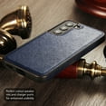 thumbnail image 2 of AIOVETEAB Compatible with Samsung Galaxy S22 Case Premium Leather TPU Hybrid Case Cover,Blue, 2 of 5