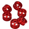 thumbnail image 3 of Moyeu de roue en alliage d'aluminium pour jantes de véhicule à chenilles militaire WPL B24 B36 1/16 6WD, moyeu rouge, 3 of 4