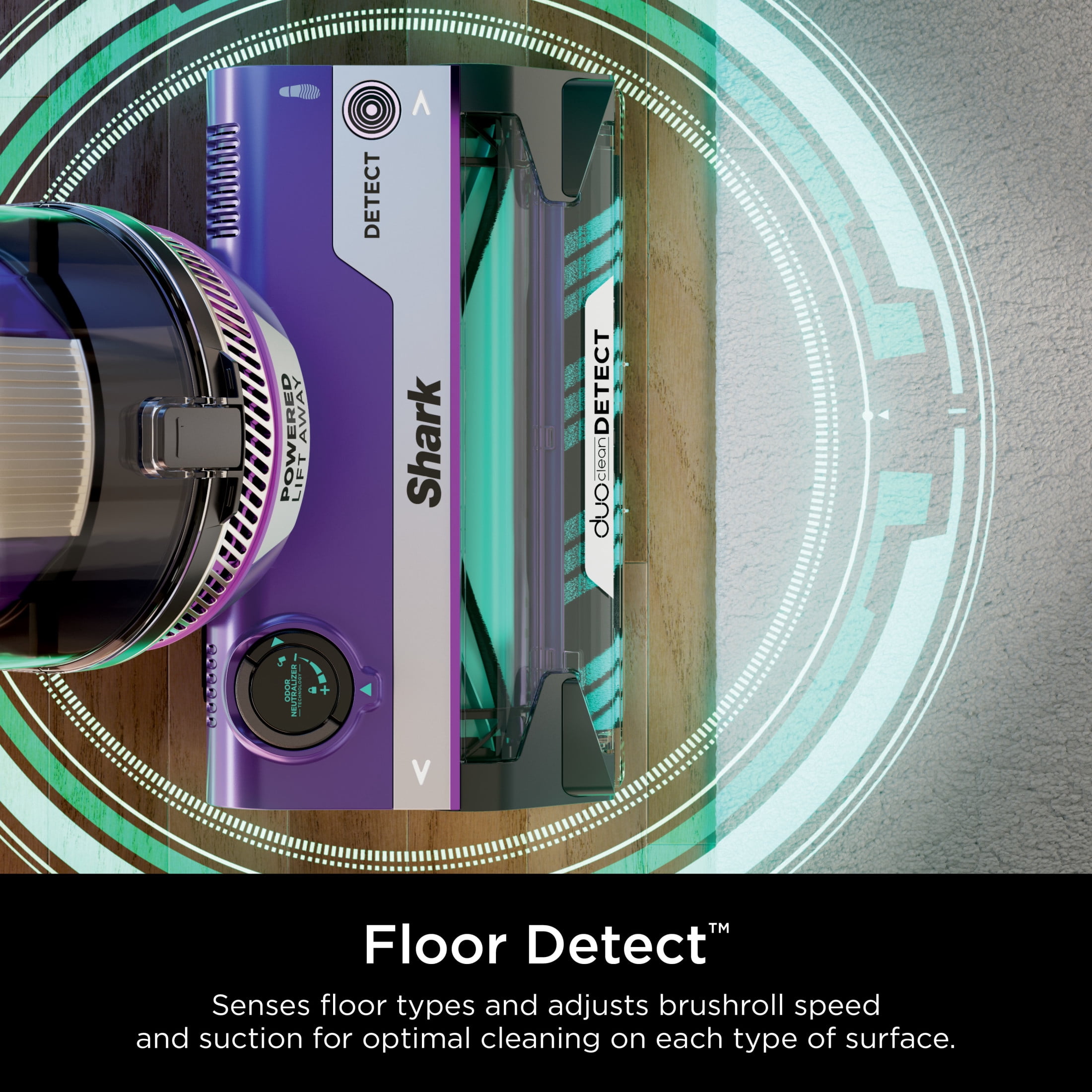 Shark PowerDetect Upright Vacuum, Pet Friendly, DuoClean Detect Technology, Self-Cleaning Brushroll, Purple AZ4002