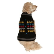 Vibrant Life Fall Black Paw Cardigan Dog Sweater