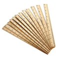 thumbnail image 2 of Regla de madera de 30 piezas, regla de medición de doble escala para el hogar, la escuela, el aula, la oficina (30 cm), 2 of 2
