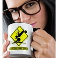 thumbnail image 2 of 3drose, Crazy Road Sign of the Sand-rail Wheelie Zone, Dude, 11oz Two-tone Black Mug, 2 of 6