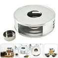 thumbnail image 3 of EeaseCA Stainless Steel Teapot Warmer Tea Coffee Glass Pot Candle Heating Base Warmer, 3 of 7