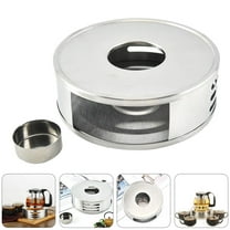 COMPUKAS Stainless Steel Teapot Warmer Candle Heating Base For Tea Ceremony Design Keeps Food Warm For Home Use