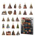 thumbnail image 1 of CAIROYAR Colgante de estantería con forma de árbol de Navidad, libros planos apilados de acrílico 2D, 1 of 7