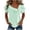 Mint Green, variant on Xaqiouau Women's Solid Color Square Neck Puff Short Sleeve Loose Top Polyester Blend Casual Lightweight Breathable Summer Daily Wear Blue XXL