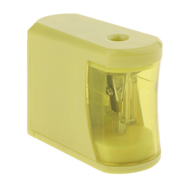 Sacapuntas eléctrico Interruptor de inducción automático de seguridad Útiles escolares Amarillo Cola Afilador de lápices automático